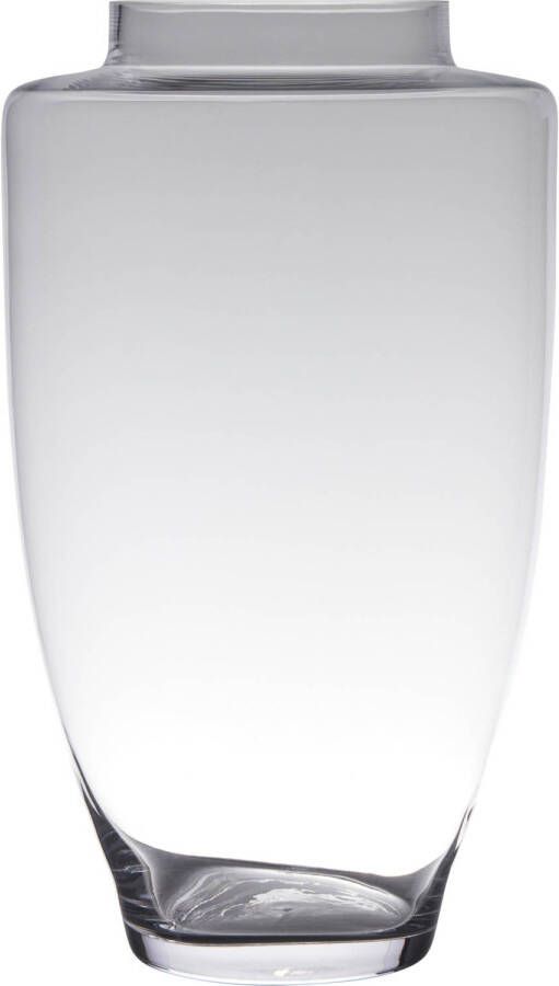 Merkloos Transparante luxe grote stijlvolle vaas vazen van glas 45 x 26 cm Bloemen boeketten vaas voor binnen gebruik Vazen