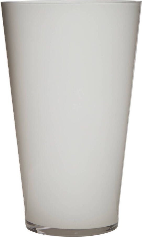 Merkloos Luxe stijlvolle witte bloemenvaas 40 x 25 cm van glas Vazen