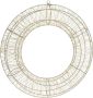 Merkloos Metalen krans verlichte decoratie ring met warm wit licht 58 cm met timer Kerstverlichting verlichte figuren kerstverlichting figuur - Thumbnail 1