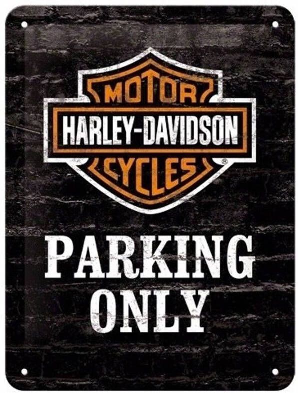 Merkloos Metalen muurplaatje van Harley Davidson Metalen wandbordjes