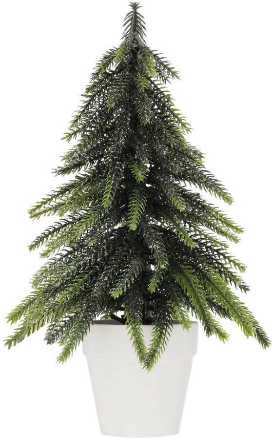 Merkloos Mini Decoratie kerstboom 15x26cm