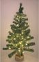 Merkloos Kleine kerstboom in jute zak inclusief verlichting 75 cm Kunstkerstboom - Thumbnail 2