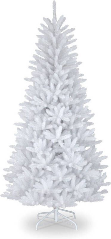 Merkloos Montreal kunstkerstboom 210 cm wit Ø 114 cm 1.042 tips metalen voet