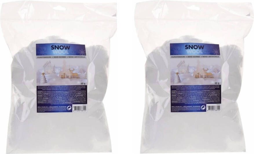 Merkloos Grote sneeuwvlokken 100 gram Decoratiesneeuw - Foto 1