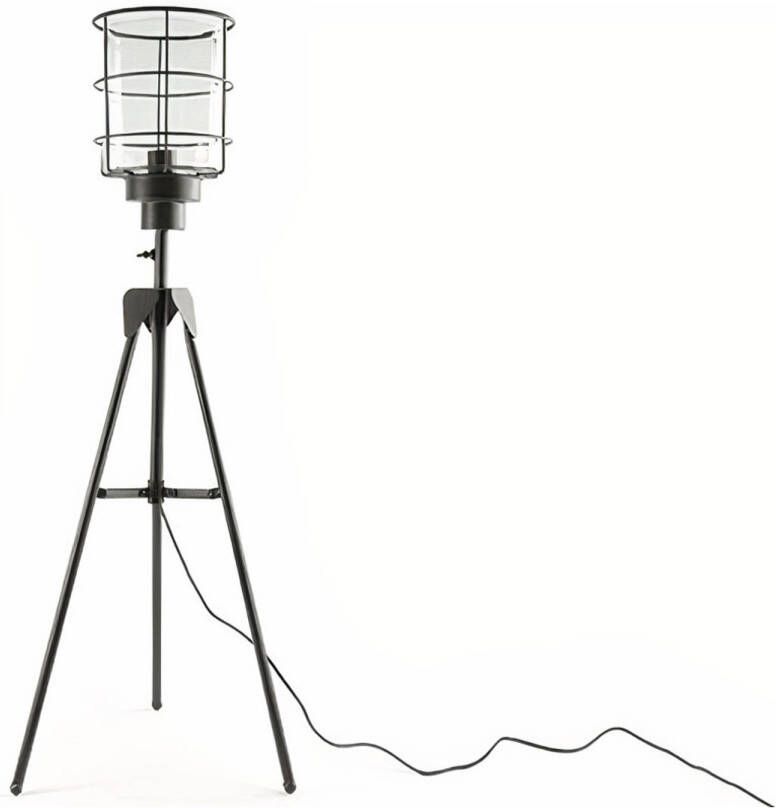 Merkloos Non-Branded staande lamp Roald 38 x 109 cm staal 40W zwart