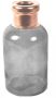 Countryfield Bloemenvaas Firm Bottle transparant grijs koper glas D10 x H21 cm Vazen - Thumbnail 1