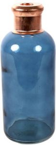 Merkloos Non-Branded vaas Babet 27 5 x 10 5 cm glas koper blauw