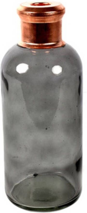 Merkloos Non-Branded vaas Babet 27 5 x 10 5 cm glas koper grijs