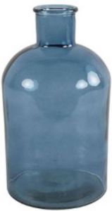 Countryfield vaas zee blauw glas apotheker fles D17 x H31 cm