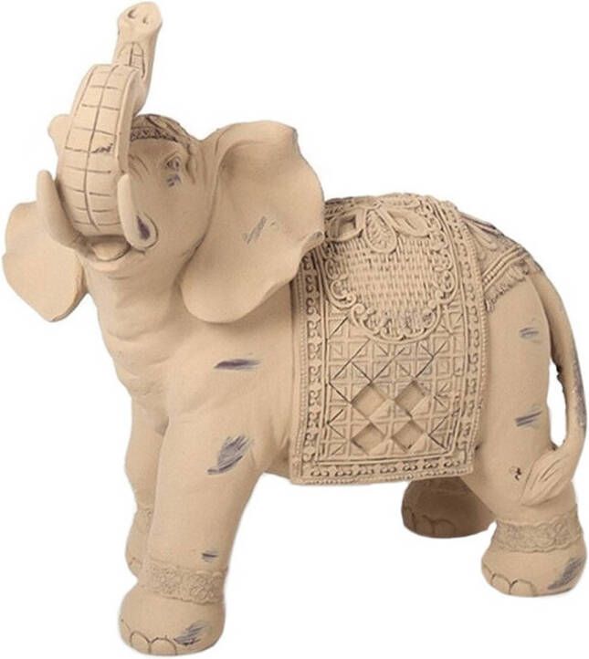 Merkloos Dieren beeldje Indische olifant 21 x 10 x 20 50 cm Olifanten beeldjes van keramiek Beeldjes