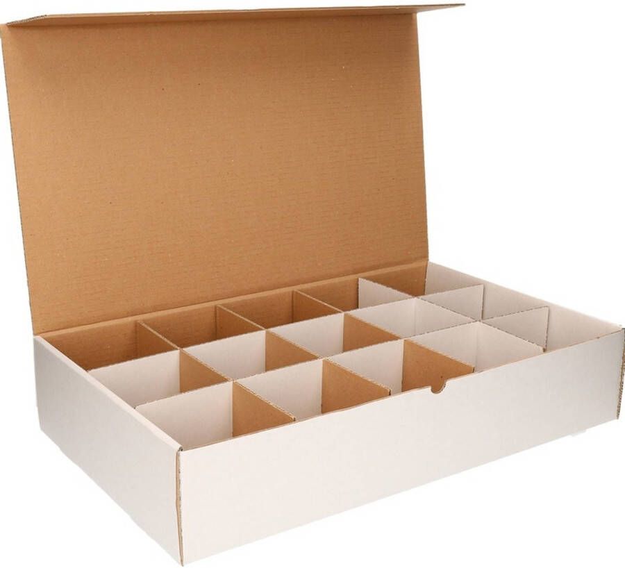 Shoppartners Spullen opbergen sorteerdoos opbergdoos met 15x 10 cm vakken Opbergbox
