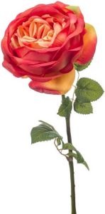 Merkloos Oranje rozen kunstbloem 66 cm Kunstbloemen boeketten Kunstbloemen