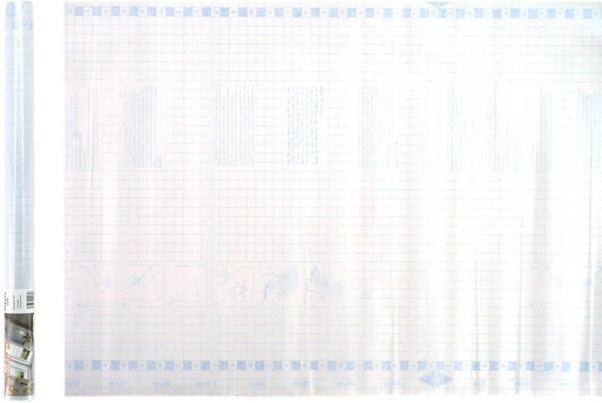 Merkloos Plakfolie raamfolie op rol transparant mat 45 cm x 2 meter zelfklevend Meubelfolie
