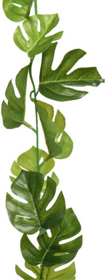Merkloos Plantenslinger kunstplant Monstera groen kunststof 180 cm Gatenplant Kunstplanten