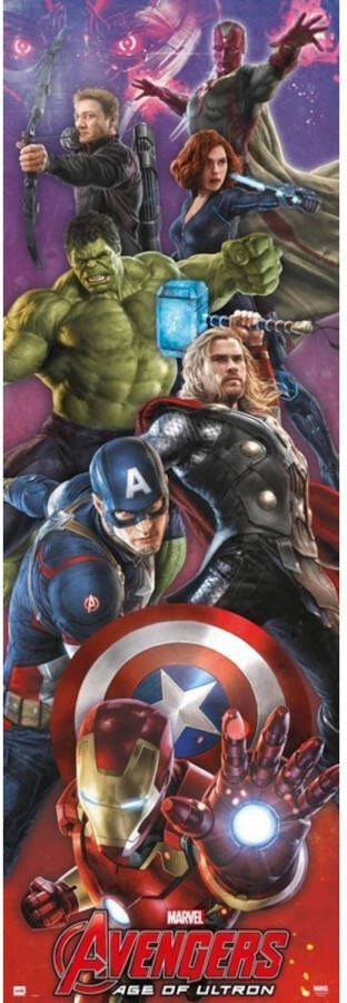 Merkloos Poster Marvel Avengers Age of Ultron 53x158cm