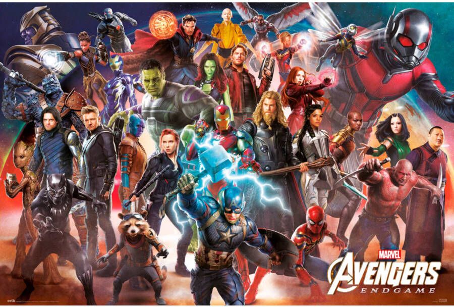 Yourdecoration Grupo Erik Marvel Avengers Endgame Line Up Poster 91 5x61cm