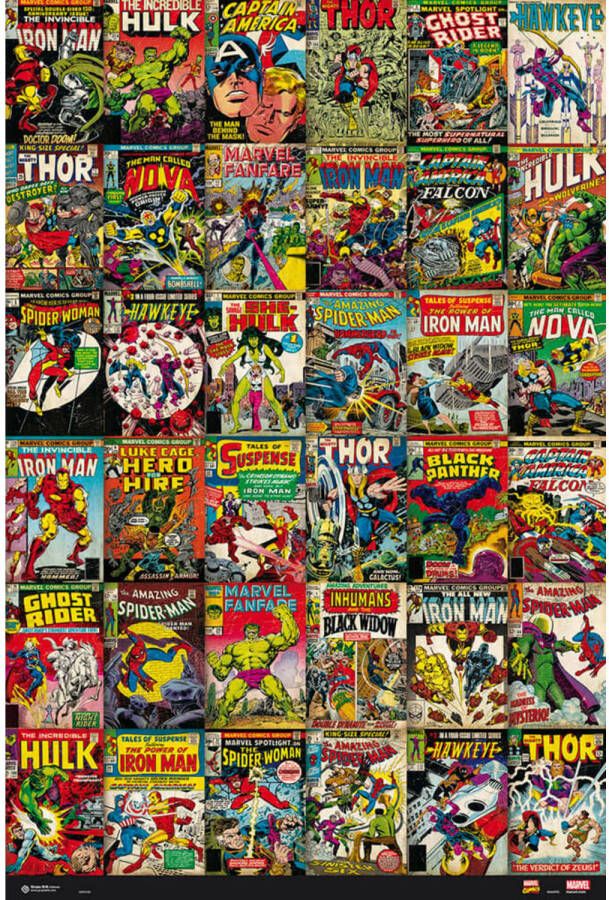 Merkloos Poster Marvel Comics Classic Covers 61x91 5cm