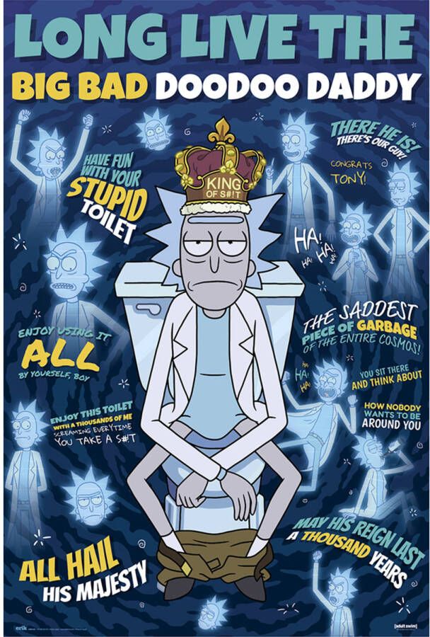 Yourdecoration Grupo Erik Rick and Morty Doodoo Daddy Poster 61x91 5cm