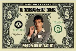 Merkloos Poster Scarface Dollar 61 X 91 5 Cm Posters