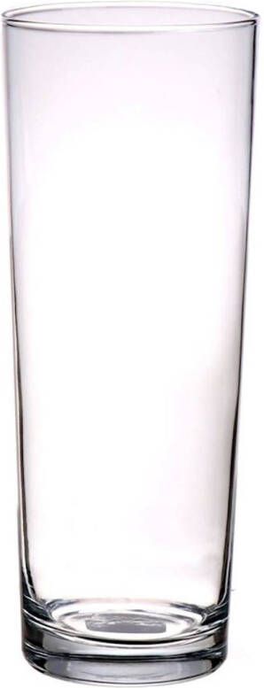 Merkloos Rechte cilinder vaas vazen glas 24 cm kleine glazen vaasjes Bloemenvazen van glas Vazen