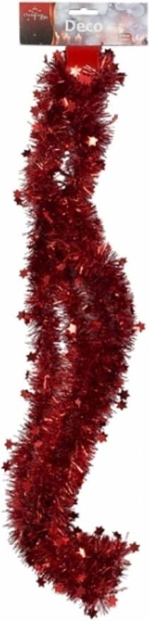 Merkloos Rode kerstboom slinger 270 cm Kerstslingers