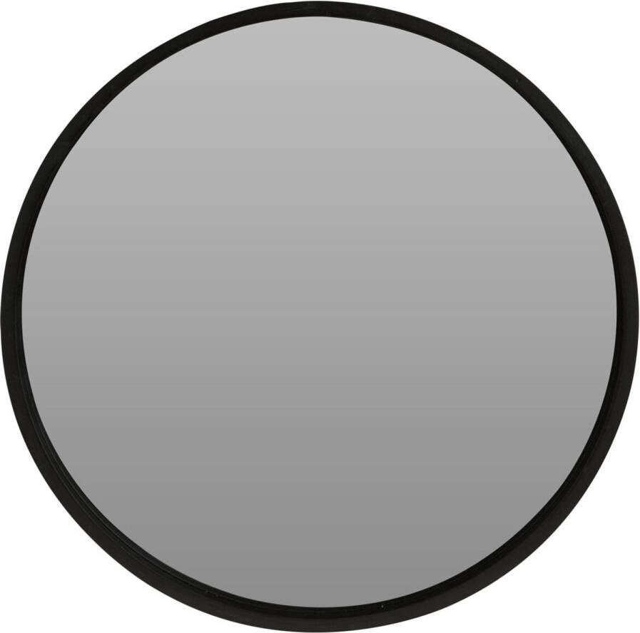 Merkloos Ronde wandspiegel zwart hout 50 cm Spiegels