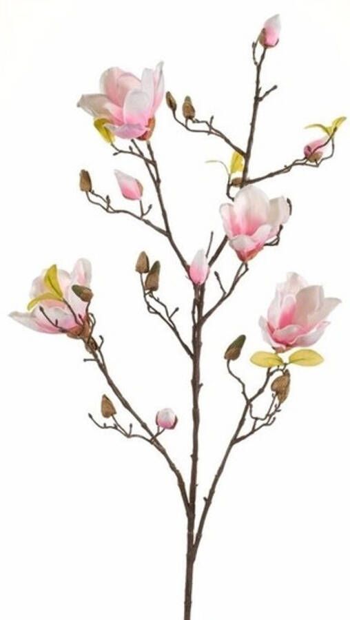 Merkloos Kunstbloem Magnolia tak 105 cm roze Kunstbloemen