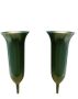 Merkloos Set van 2x stuks grafbloemen vazen van plastic groen 25 cm op prikker Kerkhof buiten vazen - Thumbnail 1