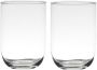 Merkloos Set van 2x stuks transparante home-basics vaas vazen van glas 20 x 14 cm Bloemen takken boeketten vaas voor binnen gebruik Vazen - Thumbnail 1