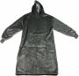 Dutch Decor SHERRY Oversized Hoodie 70x110 cm Hoodie & deken in één heerlijke grote fleece hoodie deken Charcoal Gray a - Thumbnail 1