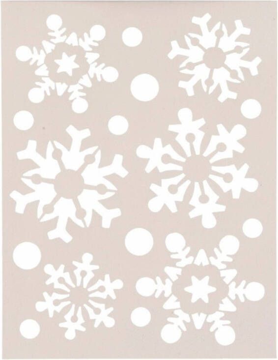 Merkloos Sneeuwspray kerst raamsjablonen sneeuwvlok sneeuwster plaatjes 30 cm Kerst raamsjablonen