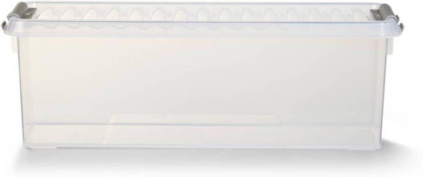 Merkloos Sunware Q-Line opbergbox 1 3 L transparant lichtgrijs