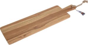 Merkloos Teak houten kaarsenplateau met handvat 69 cm Home deco Woondecoratie woonaccessoires Kaars planken plateaus van hout Kaarsenplateaus