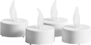 Merkloos Theelichten Led Op Batterij Wit Set 4