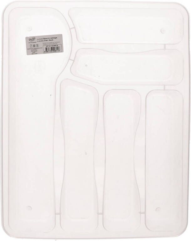 Merkloos Transparante bestekbak bestekhouder 37 x 29 cm Bestekbakken