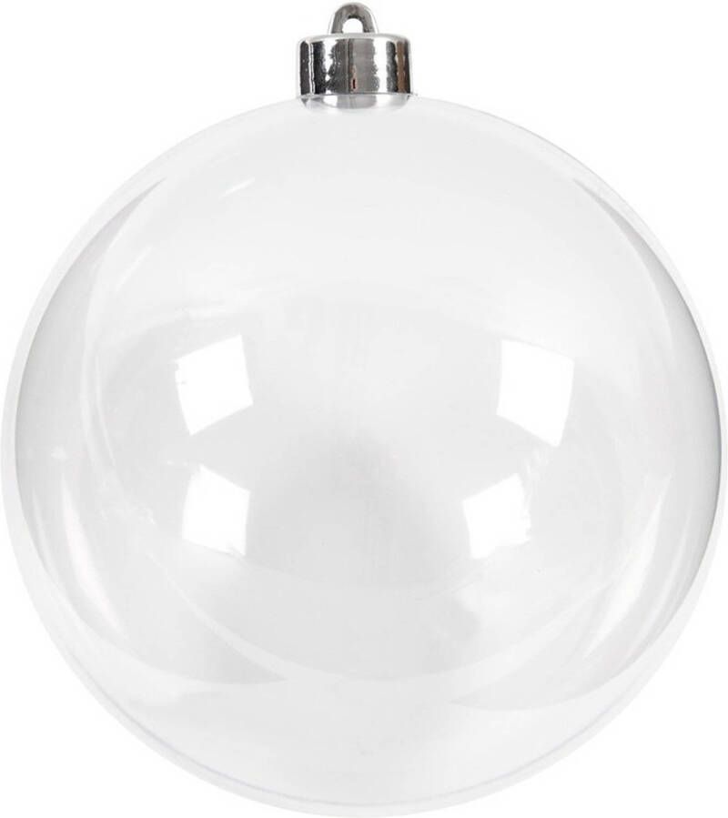 Merkloos Kerstbal transparant DIY 6 cm Kerstversiering decoratie Kerstbal