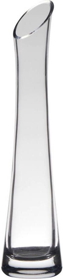 Merkloos Transparante flutes vaas vazen van glas 25 x 6 cm Vazen
