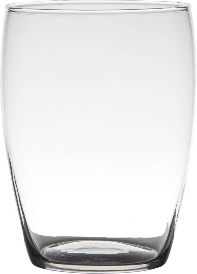Merkloos Transparante home-basics vaas vazen van glas 20 x 14 cm Vazen