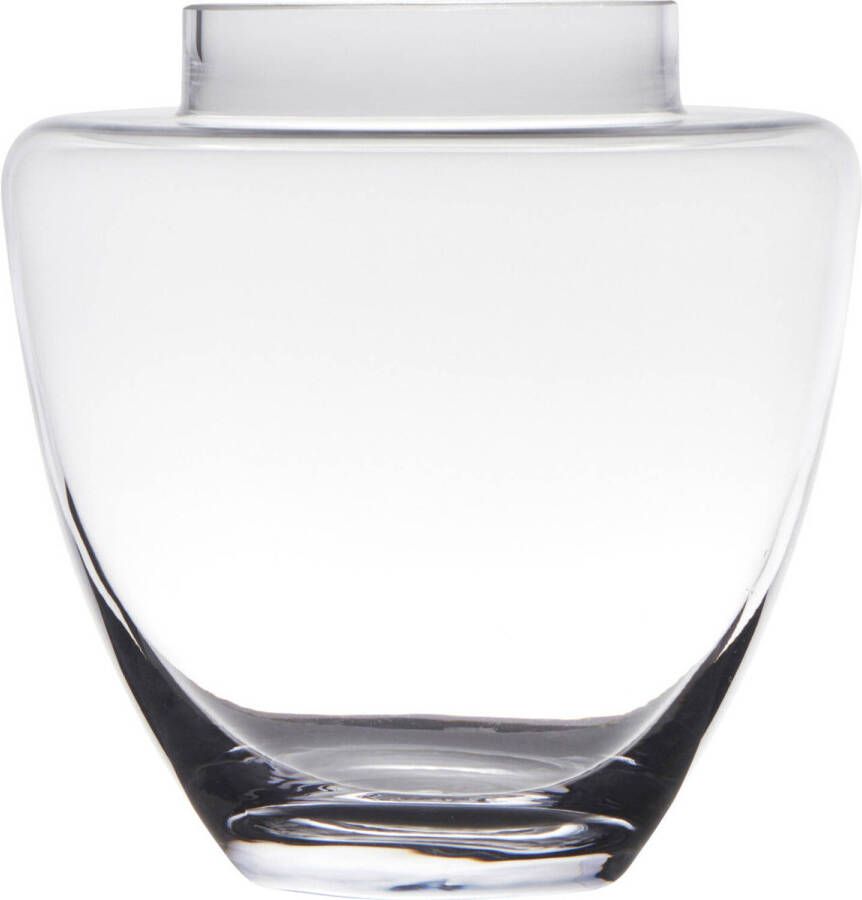Merkloos Transparante luxe vaas vazen van glas 19 x 19 cm Vazen