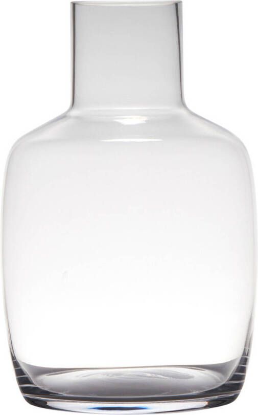 Merkloos Transparante luxe vaas vazen van glas 30 x 19 cm Vazen