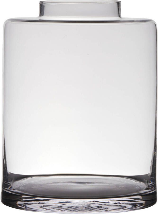 Merkloos Transparante luxe vaas vazen van glas 30 x 23 cm Vazen