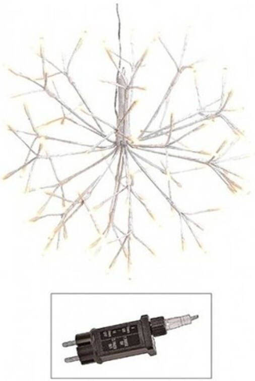 Merkloos Verlichte vuurwerk bol lichtbollen hangdecoratie 40 cm 96 leds kerstverlichting figuur