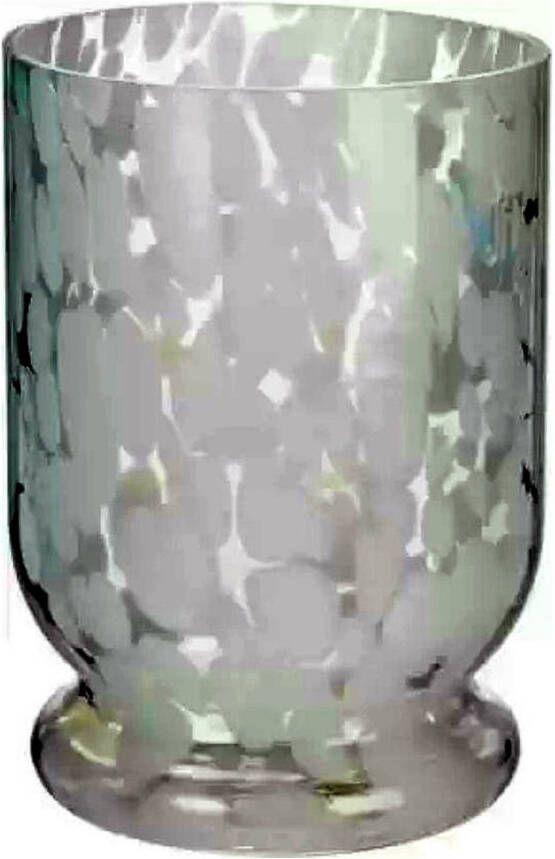 Merkloos Waxinelichtjeshouder van glas 14 x 21 cm Wit
