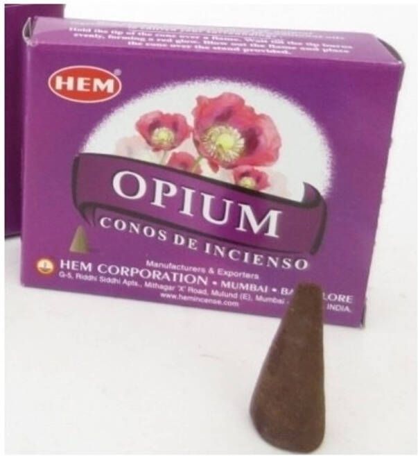 Merkloos Wierook Opium 20 kegeltjes Wierookstokjes