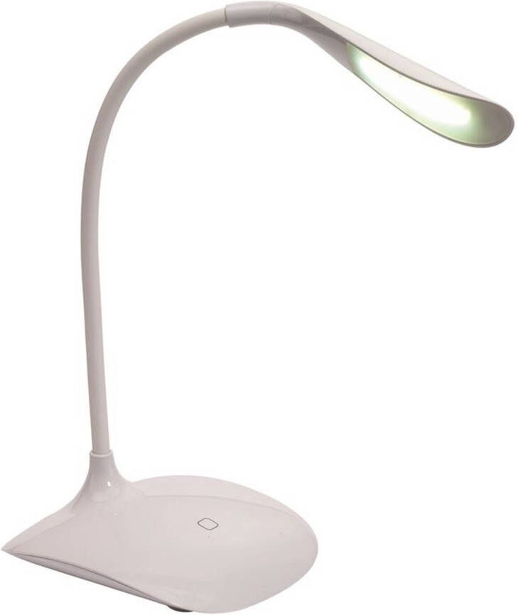Merkloos Witte bureaulamp leeslamp met USB kabel 28 cm Tafellampen