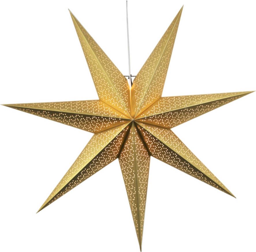 Star Trading XXL Kerstster Ster Hangend Kerstdecoratie Ø 100 cm Papier Goud 6 Stuks