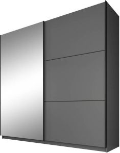 Meubella Kledingkast Samantha Grijs 217 cm Met spiegel