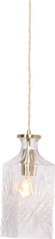 Mexlite Grazio glass hanglamp E27 (grote fitting) messing