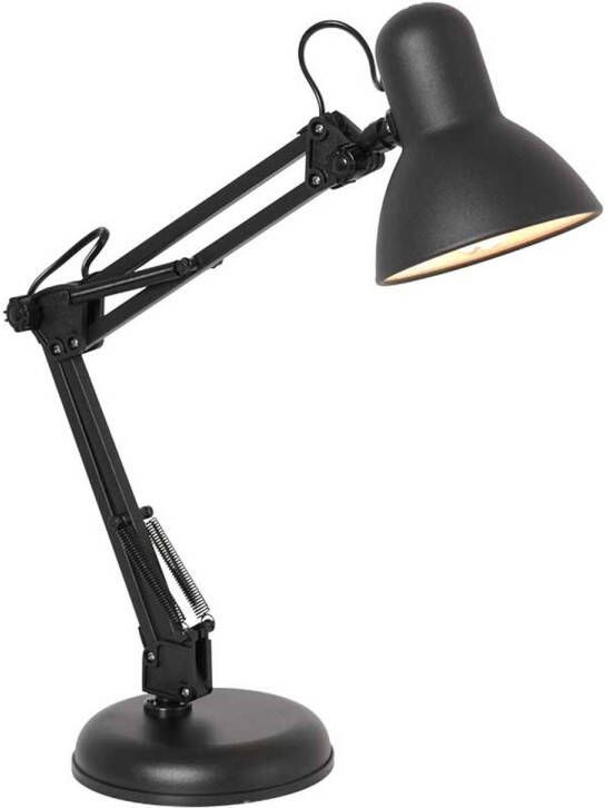 Mexlite Study tafellamp E27 (grote fitting) zwart