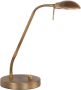 Mexlite tafellamp Biron brons glas metaal bureaulamp LED 7502BR - Thumbnail 1